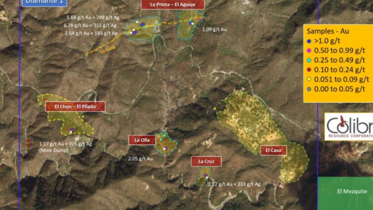 Colibri Resource收购El Mezquite项目附近的Diamante黄金和白银项目100％权益